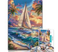 Adult Jigsaw Puzzles 1000 Ship Sailing on The Ocean 1000 Pieces for Teenagers,Toys Educational Games Stress Relieving Unique Birthday And Gifts (size 75x50cm)