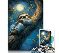 Adult Jigsaw Puzzles 1000 Sleeping Sloth 1000 Piece Puzzle,Vibrant And Unique Design Relaxing & Challenging Puzzle Experience (size 38x26cm)