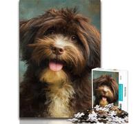Adult Jigsaw Puzzles 1000 Smiling Dog 1000 Pieces for Teenagers,Toys Educational Games Stress Relieving Unique Birthday And Gifts (size 75x50cm)