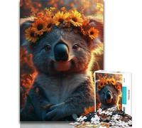 Adult Jigsaw Puzzles 1000 Smiling Koala Teenager Puzzles,Game Toys Every Piece Is Unique - Challenging Family Fun Game (size 38x26cm)