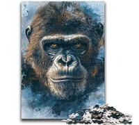 Adult Jigsaw Puzzles 1000 Smoky Chimpanzee Challenging To Complete But Fun And Humorous Unique Birthday And Gifts 50x75cm