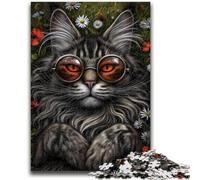 Adult Jigsaw Puzzles 1000 Steampunk Cat Adult Jigsaw,Challenging Game Toys Wall Decoration Unique Birthday And Xmas Gifts (26x38cm)