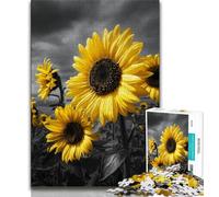 Adult Jigsaw Puzzles 1000 Sunflower Art 1000 Piece Jigsaw,Challenging Game Gifts for Is Ideal As A Gift for The Whole Family (size 38x26cm)