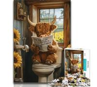 Adult Jigsaw Puzzles 1000 Sunflower Heights Cow 1000 Pieces for Teenagers,Learning Educational Toys Family Games Unique Birthday And Gifts 26x38cm