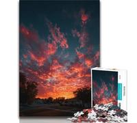Adult Jigsaw Puzzles 1000 Sunset Landscape 1000 Piece Jigsaw,Challenging Game Gifts for Is Ideal As A Gift for The Whole Family (size 75x50cm)