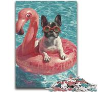 Adult Jigsaw Puzzles 1000 Swimming Pug 1000 Pieces for Adults,is Ideal As Gifts for The Whole Family Suitable for And 14 (38x26cm)