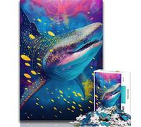 Adult Jigsaw Puzzles 1000 The Peaceful Whale Shark 1000 Piece Puzzle,Fun Games Every Piece Is Unique - Challenging Family Fun Game (size 75x50cm)
