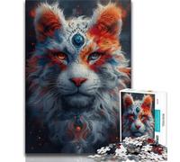 Adult Jigsaw Puzzles 1000 Tiger Art Teenager Puzzles,Game Toys Every Piece Is Unique - Challenging Family Fun Game (size 38x26cm)