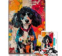 Adult Jigsaw Puzzles 1000 Toy Poodle Dog Teenager Puzzles,Stress Reliever Difficult Challenge Suitable for Desktop Decoration (size 38x26cm)