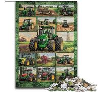 Adult Jigsaw Puzzles 1000 Tractor Collage, for Ages 14 And over Each Piece Is Unique - Fun And Challenging Game for The Whole Family Good Gift (size 26x38cm)