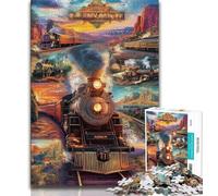 Adult Jigsaw Puzzles 1000 Train Collage 1000 Piece Jigsaw,Challenging Game Gifts for Is Ideal As A Gift for The Whole Family (size 75x50cm)