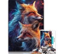 Adult Jigsaw Puzzles 1000 Two Fox 1000 Pieces for Teenagers,Perfect for Game Nights, Colorful Toy for Home Gift (size 38x26cm)