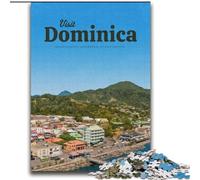 Adult Jigsaw Puzzles 1000 Visit Dominica Staycation Kill Time with Fully Interlocking Randomly Shaped Pieces (38x52cm) 1000pcs
