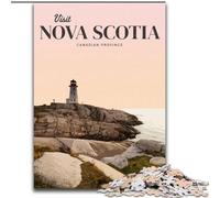 Adult Jigsaw Puzzles 1000 Visit Nova Scotia Family Game Stress Reliever Difficult Challenge Suitable for Couples (50x75cm) 1000pcs