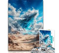 Adult Jigsaw Puzzles 1000 Whales in The Desert Teenager Puzzles,Game Toys Every Piece Is Unique - Challenging Family Fun Game (size 75x50cm)