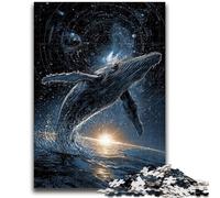 Adult Jigsaw Puzzles 1000 Whales Under The Night Sky 1000 Piece Jigsaw,Challenging Family Activity Games DIY Toy for Home Wall Decor Gifts (38x26cm)