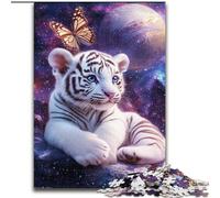 Adult Jigsaw Puzzles 1000 White Tiger, Elephant Toy Intellectual Game Birthday Present, Gifts, Wall Art for Ages 14+ (Size 26x38cm)