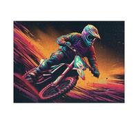 Adult Jigsaw Puzzles 1000pcs(52x38cm) Adventure Motorcycle Puzzle for Adults Brain Teaser Game Analysis And Logic Educational Challenge 1000pcs(52x38cm)