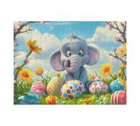 Adult Jigsaw Puzzles 1000pcs(52x38cm) Easter Elephant 2 Puzzle for Adults Brain Teaser Game Analysis And Logic Educational Challenge 1000pcs(52x38cm)