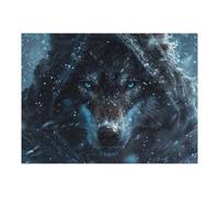 Adult Jigsaw Puzzles 1000pcs(52x38cm) Mysterious Wolf Puzzle for Adults Brain Teaser Game Analysis And Logic Educational Challenge 1000pcs(52x38cm)
