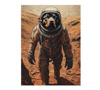 Adult Jigsaw Puzzles 1000pcs(52x38cm) Rottweiler Astronaut Mars Puzzle for Adults Brain Teaser Game Analysis And Logic Educational Challenge 1000pcs(52x38cm)