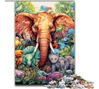Adult Jigsaw Puzzles 1000Pieces Art Elephant Challenging Puzzles for Birthdays, Holidays & Home Decor (Size 26x38 cm)