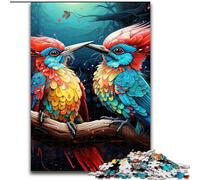 Adult Jigsaw Puzzles 1000Pieces Colorful Woodpecker Jigsaw Puzzles Challenging DIY Brain Teaser, Interactive Family Game (Size 50x75 cm)