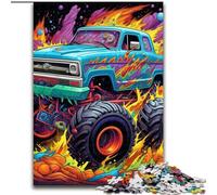 Adult Jigsaw Puzzles 1000Pieces Psychedelic Truck Adult Jigsaw Puzzles 1000Pieces Family Activity Game for Teenagers, Challenging Brain Teaser (Size 26x38 cm)