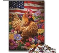 Adult Jigsaw Puzzles 2000 American Flag Rooster Challenging Family Activity Games DIY Toy for Home Wall Decor Gifts 70x100cm