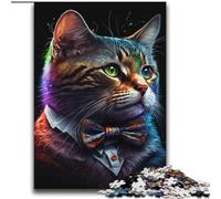 Adult Jigsaw Puzzles 2000 Cat with Bow Challenging Family Activity Games DIY Toy for Home Wall Decor Gifts 70x100cm