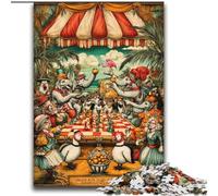 Adult Jigsaw Puzzles 2000 Circus Animals Challenging Family Activity Games DIY Toy for Home Wall Decor Gifts 70x100cm