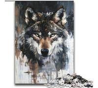 Adult Jigsaw Puzzles 2000 Gray Wolf Challenging Family Activity Games DIY Toy for Home Wall Decor Gifts 70x100cm