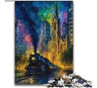 Adult Jigsaw Puzzles 2000 Mystery Train Challenging Family Activity Games DIY Toy for Home Wall Decor Gifts 70x100cm