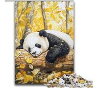 Adult Jigsaw Puzzles 2000 Panda Sleeping in Autumn Challenging Family Activity Games DIY Toy for Home Wall Decor Gifts 70x100cm