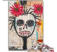 Adult Jigsaw Puzzles 2000 Pieces Basquiat-style Poppy Skull for 14+ Unique Challenge Game Family Games Christmas Birthday Gifts 70x100cm