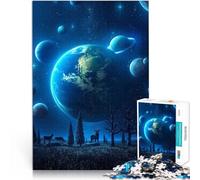 Adult Jigsaw Puzzles 2000 Pieces Blue Universe Made of cardboard for and from 14 years and over Play Toys As a gift for the whole family and friends。size：70x100cm/27.5x39.3inch