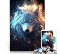 Adult Jigsaw Puzzles 2000 Pieces Cosmic Celestial Wolf Made of cardboard，for age 14 years and over Assembling the model Gift - Challenging Game。size：70x100cm/27.5x39.3inch