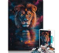 Adult Jigsaw Puzzles 2000 Pieces Cosmic Lion,Help The Brain Exercise Addictive Toys to Cultivate Patience Perfect Decoration 70x100cm