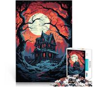 Adult Jigsaw Puzzles 2000 Pieces Haunted House Made of cardboard for and from 14 years and over Relax Games Unique Birthday size:70x100cm/27.5x39.3inch