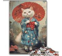 Adult Jigsaw Puzzles 2000 Pieces Japanese Geisha Cat for And from 14 Years And over Play Toys Because It Is Ideal As A Gift for The Whole Family 70x100cm
