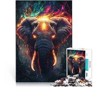 Adult Jigsaw Puzzles 2000 Pieces Majestic elephant with glow Made of cardboard,for age 14 years and over Practical game Secret Santa Gifts。size:70x100cm/27.5x39.3inch