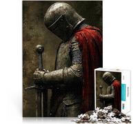 Adult Jigsaw Puzzles 2000 Pieces Medieval Knight in Armor Made of cardboard for ages 14 and over Practical game Christmas game Presents for Women。size：70x100cm/27.5x39.3inch