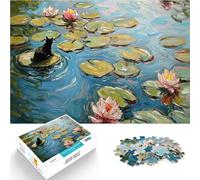 Adult Jigsaw Puzzles 2000 Pieces Meownet Water Lilies I Herausfordernd Schwierig Heimdekoration Spielzeug70x100cm