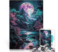 Adult Jigsaw Puzzles 2000 Pieces Neon Moon Japan Art Herausforderndes Spiel Einzigartige Geburtstags- und Geschenkideen70x100cm