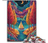 Adult Jigsaw Puzzles 2000 Pieces Psychedelic Boat for Age 14 Years And over Decompressing Intellectual Educational Toy Great Gift 70x100cm