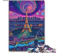 Adult Jigsaw Puzzles 2000 Pieces Psychedelic Eiffel for 14+ Unique Challenge Game Family Games Christmas Birthday Gifts 70x100cm