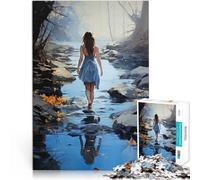 Adult Jigsaw Puzzles 2000 Pieces “River Landscape Art ” Made of cardboard,for age 14 years and over Educational toy game challenge It is ideal as a gift for the whole family。size:70x100cm