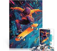 Adult Jigsaw Puzzles 2000 Pieces Skateboarder in Motion Herausfordernd Schwierig Die Liebe zwischen Paaren stärken70x100cm
