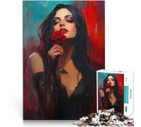 Adult Jigsaw Puzzles 2000 Pieces The Rose of Darkness Made of cardboard for ages 14 and over Work of art Difficult Hard Gifts for Women Men 。size:70x100cm/27.5x39.3inch