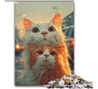 Adult Jigsaw Puzzles 2000 Pieces Two Cats for 14+ Unique Challenge Game Family Games Christmas Birthday Gifts 70x100cm